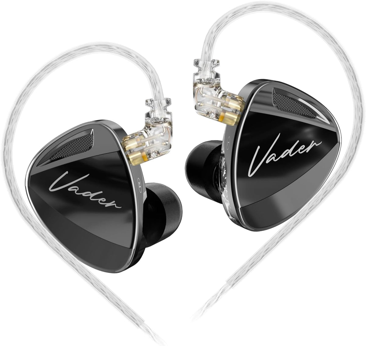 KZ-Vader Triple Dynamic Driver Wired IEM Earphones – 3.5mm Hi-Fi In-Ear Monitors with 4-Level Tuning, Detachable 0.75mm Cable